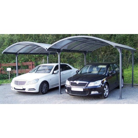 Carport in Alluminio 6x5 metri Policarbonato Gazebo Posto Auto Capanno Tettoia