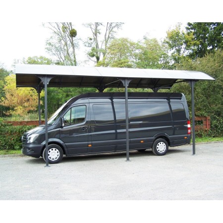 Carport in Alluminio 3.6x7.6 mt Policarbonato Posto Auto Tettoia Camper Furgoni