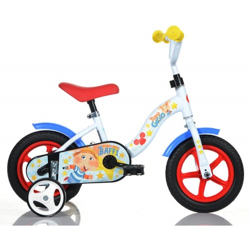 Bicicletta per Bambini 10 Pollici Topo Gigio con Rotelle 2 3 4 anni Bici Bimbo