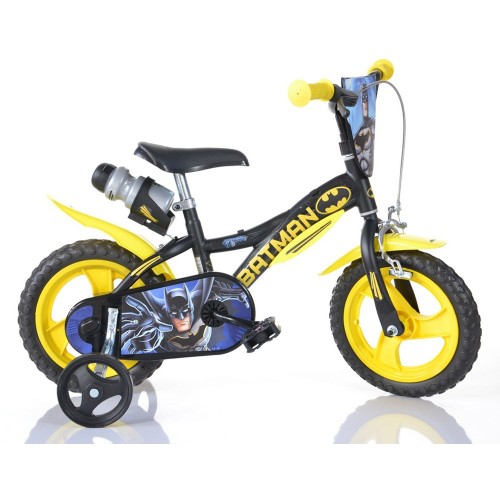 Bicicletta da Bambino Batman Ruota 12 Pollici 3 4 5 anni Bimbo con Rotelle Freno