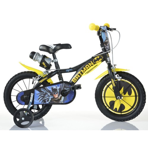 Bicicletta da Bambino Batman Ruota 14 Pollici 3 4 5 6 anni Bimbo Rotelle Freni