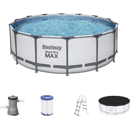Piscina Bestway Rotonda fuoriterra 488x122 con Scaletta Filtro Acqua Pompa Frame