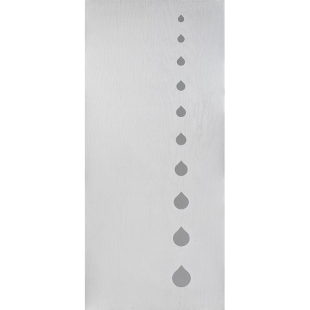 Pannello per Porta Blindata Bianco con Inserti a Goccia Grigio da Esterno