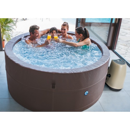 Piscina con Mobili Idromassaggio Spa 184x73 6 Persone Semi Rigida Rotonda