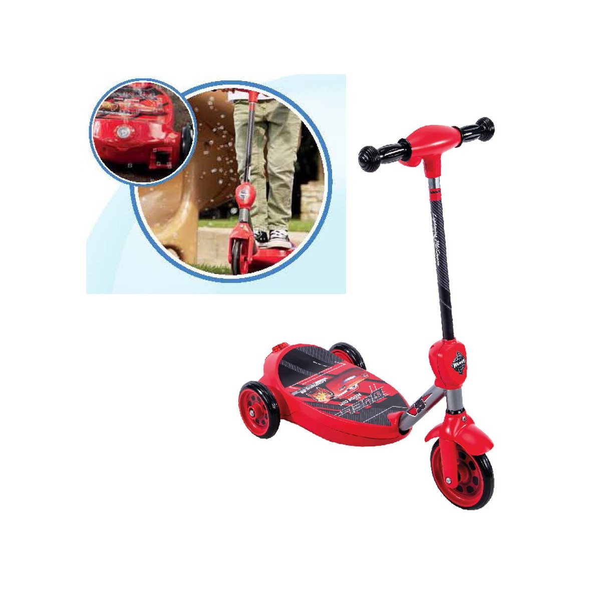 Monopattino Elettrico Cars con Bolle Sapone Scooter a Spinta 3 Ruote per  Bambini