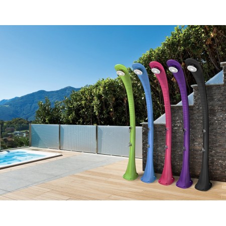 Doccia Solare da Giardino 32 litri Verde Miscelatore Terrazzo Esterno Piscina