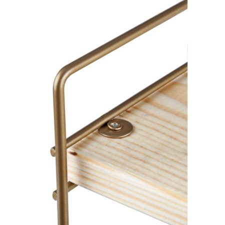 Scaffale Salvaspazio in Legno e Metallo da Bagno Mobiletto Trucchi Multiuso