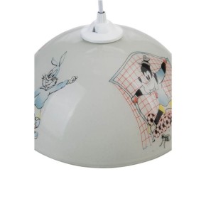 Lampadario Sospeso per Cameretta Ragazzi Lampada a Sospensione Vetro Bianco 2