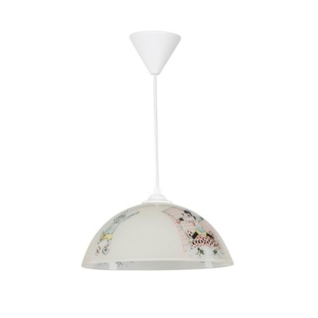 Lampadario Sospeso per Cameretta Ragazzi Lampada a Sospensione Vetro Bianco