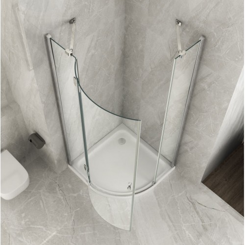 Box Doccia Semicircolare 80x80 90x90 Battente 8 mm Cristallo | BricoShop24