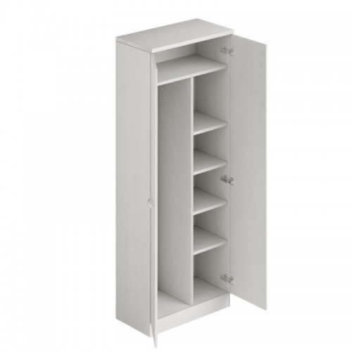 Armadio Multiuso con Ripiani Portascope in Legno 180 cm Olmo