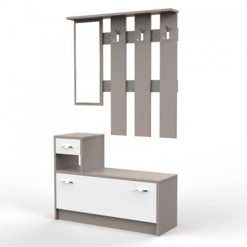 Mobile da ingresso Moka Specchio Scarpiera Attaccapanni | BricoShop24