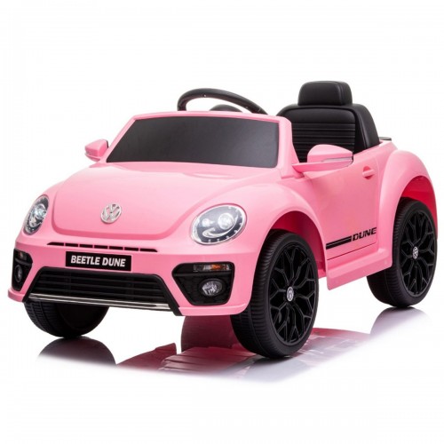 Macchina elettrica per bambini 12 V Volkswagen Beetle rosa con telecomando