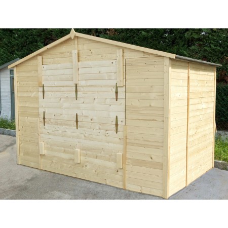 Casetta in Legno 310x180 a Pannelli 19 mm Chiosco Capanno da Giardino Spiaggia | BricoShop24