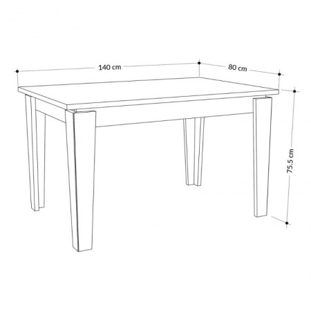 Tavolo da Pranzo Allungabile Estensibile 140 190x80 cm Antracite