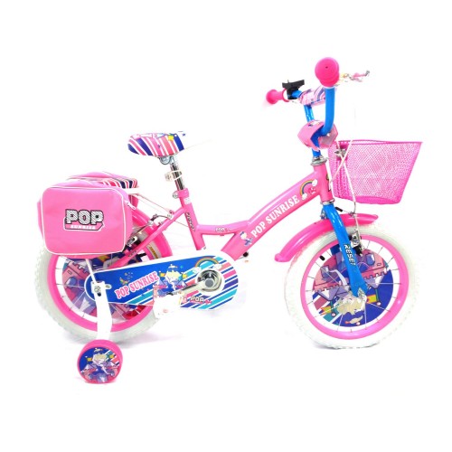 Bicicletta per Bambina Rosa Ruota 12 Pollici 2 3 4 Anni con Rotelle