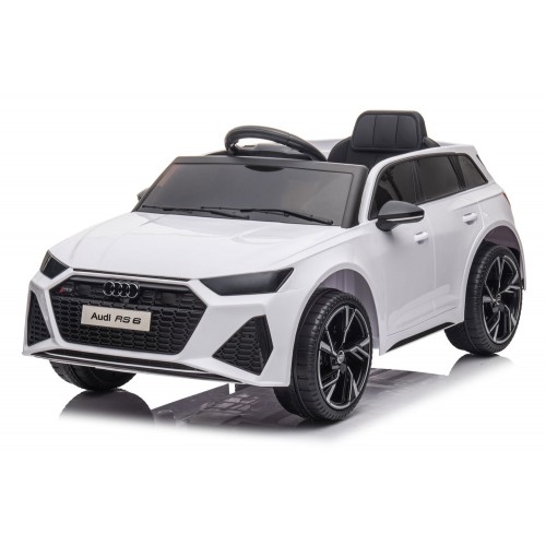 Audi RS6 Macchina Elettrica per Bambini bianca a Batteria con Telecomando