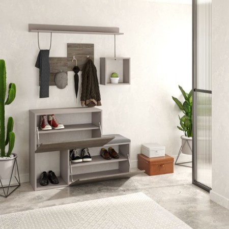 Mobile da Ingesso in Legno con Scarpiera Appendiabiti | Bricoshop24