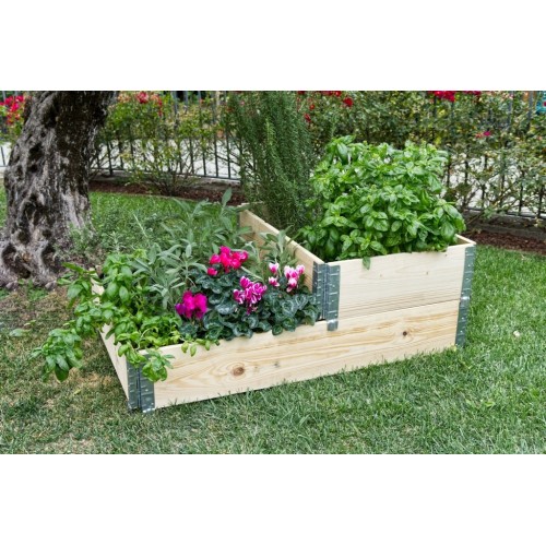 Fioriera in Legno 80x40 da Giardino Portavaso Rettangolare | BricoShop24