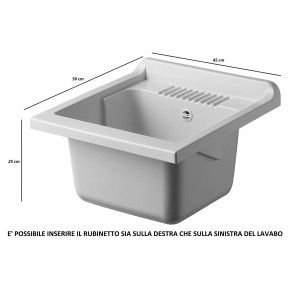 Mobile Lavatoio con Anta in Legno Nobilitato Design Moderno | Bricoshop24 2