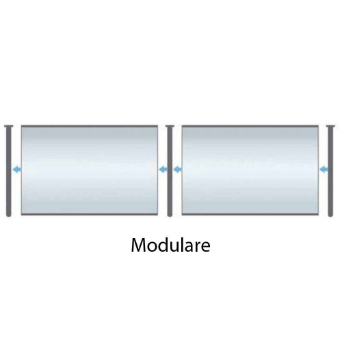 Pensilina 100x80 in Policarbonato Alveolare Trasparente Modulare | BricoShop24