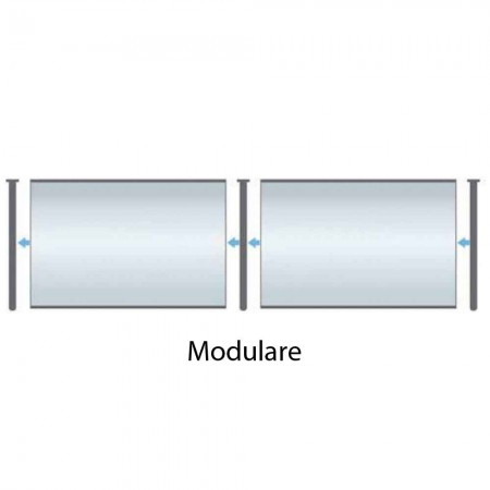 Pensilina 100x80 in Policarbonato Alveolare Trasparente Modulare | BricoShop24