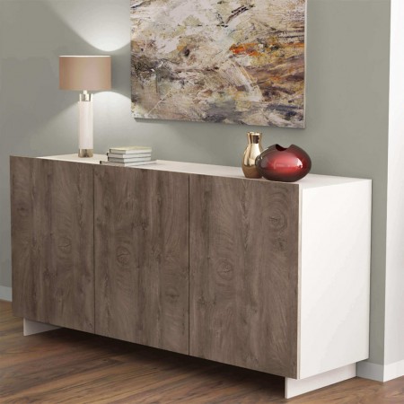 Mobile Credenza in Legno 150 cm Moderna Contenitore Buffet da Soggiorno
