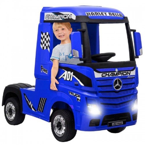 Macchina Elettrica per Bambini Mercedes Actros Blu Motrice Camion