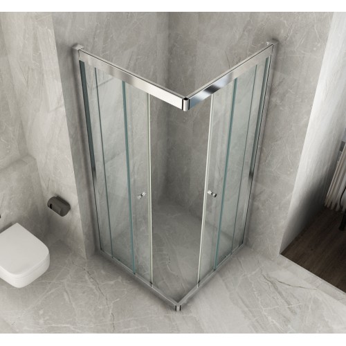 Box Doccia Angolare 70 x 90 100 120 80 x 100 120 2 Ante Scorrevole in Cristallo