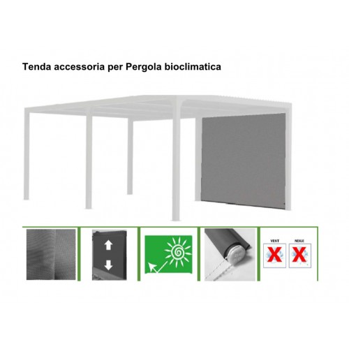 Zanzariera Tenda Laterale in PVC per Pergola Bioclimatica in Alluminio