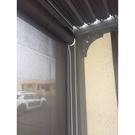 Tenda Laterale per Pergola Bioclimatica in Alluminio Zanzariera in PVC
