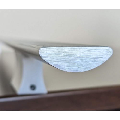 Maniglione per Porta Blindata da 120cm Cromato Satinato Piatto Verticale da Esterno