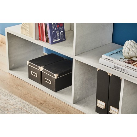 Libreria Modulare Bianco a Giorno Moderna Mensole Scaffale Ufficio Studio