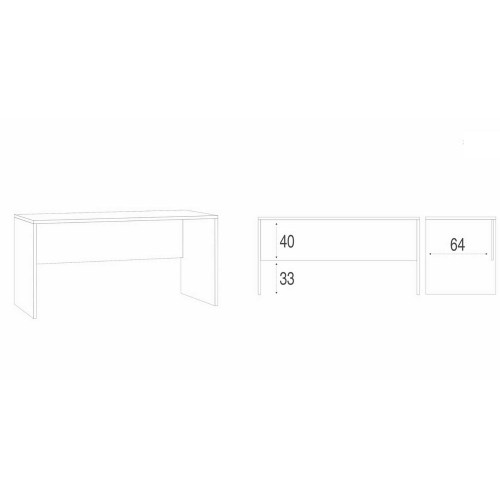 Tavolo Kit Scrivania 160 cm Noce Moderna da Ufficio Cameretta Porta Pc