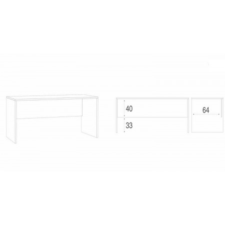 Tavolo Kit Scrivania 160 cm Bianco Moderna da Ufficio Cameretta Porta Pc
