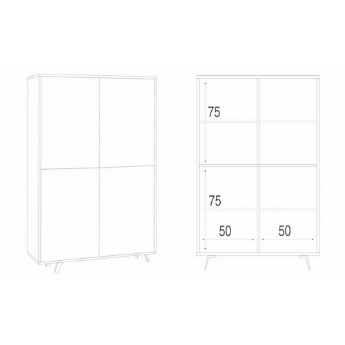 Armadio Credenza Madia Ripiani 4 Ante Soggiorno Bianco Mobile Ingresso