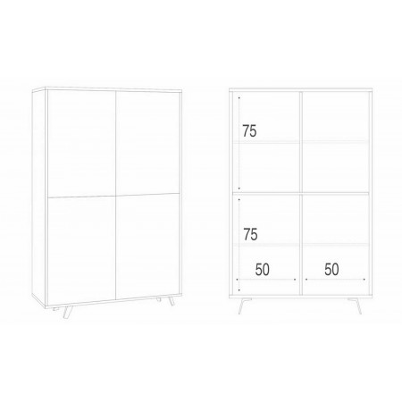 Armadio Credenza Madia Ripiani 4 Ante Soggiorno Bianco Mobile Ingresso