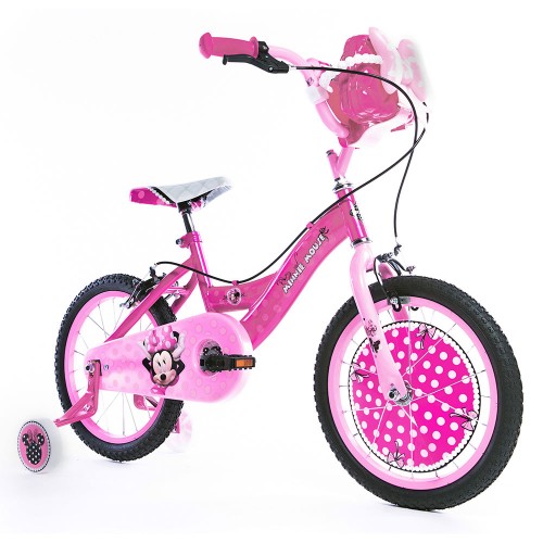 Bicicletta da Bambina Minnie Ruota 16 Pollici Bici con Rotelle Freni