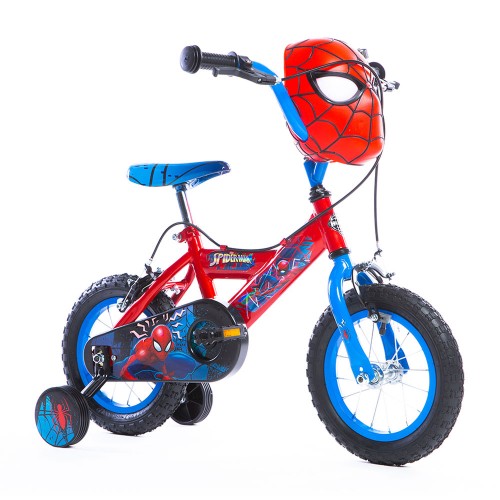 Bicicletta da Bambina Spiderman Ruota 12 Pollici Bici con Rotelle Freni