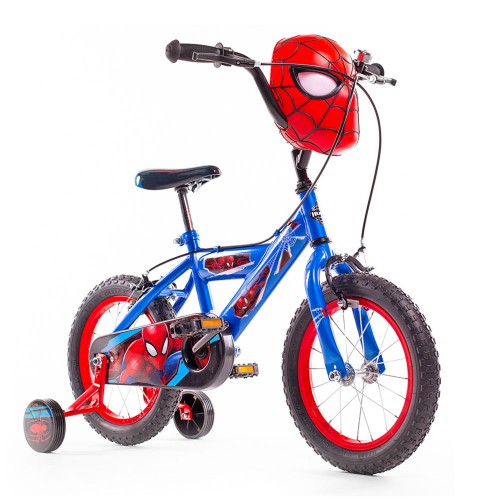 Bicicletta da Bambina Spiderman Ruota 14 Pollici Bici con Rotelle Freni