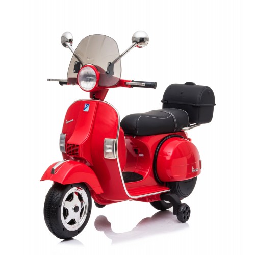 Piaggio Vespa PX 150 Rosso Moto Elettrica da Bambini Batteria 12 V