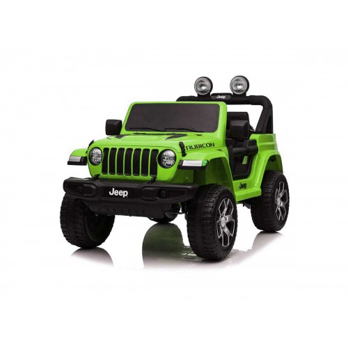 Jeep Rubicon Macchina Elettrica a Batteria Verde Auto Bambini Telecomando