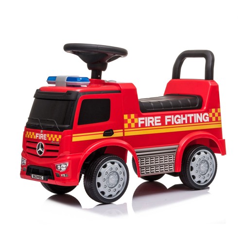 Macchina Cavalcabile Pompieri a Spinta Senza Pedali per Bambini Ride On