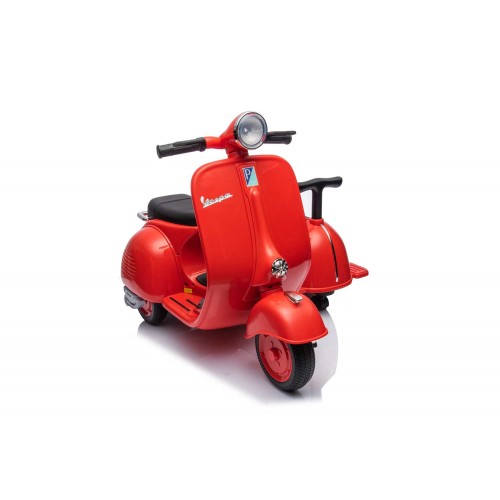 Piaggio Vespa con Sidecar Rosso Elettrica da Bambini a Batteria 6V