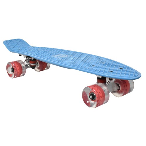 Skateboard Blu Vintage in PP Resistente 57 cm 4 Ruote Portata 50 kg