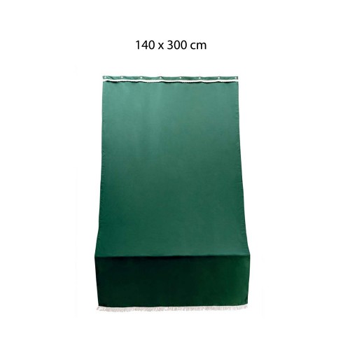 Tenda 140x300 Parasole a Soffitto con Anelli Ombreggiante Verde