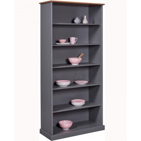 Libreria Mobile con 5 Ripiani in Legno Moderna Alta 190 per Studio