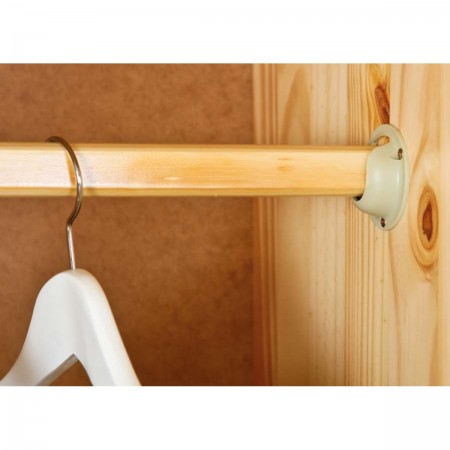 Armadio 2 Ante in Legno Massello Mobile Guardaroba per Camera da Letto