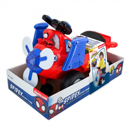Macchina Cavalcabile per Bambini Spiderman Aeroplano a Spinta con Elica