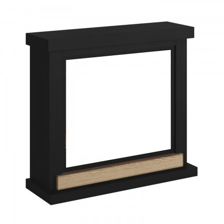 Cornice per Camino Elettrico Tagu Hagen Caminetto in Legno MDF Nero